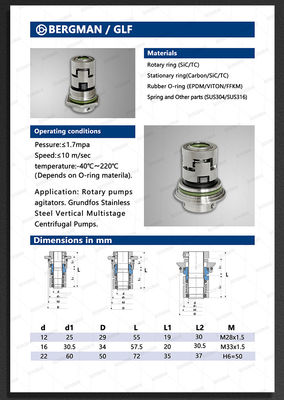Mechanical Seal HQQV HQQE 96511844 96525458
